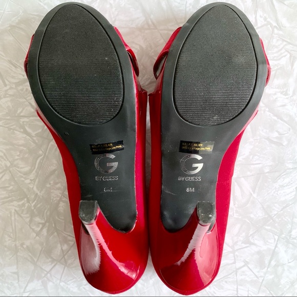 NWOT Guess Platform Peep-Toes Patent/Suede 🔥 8 - Picture 6 of 8
